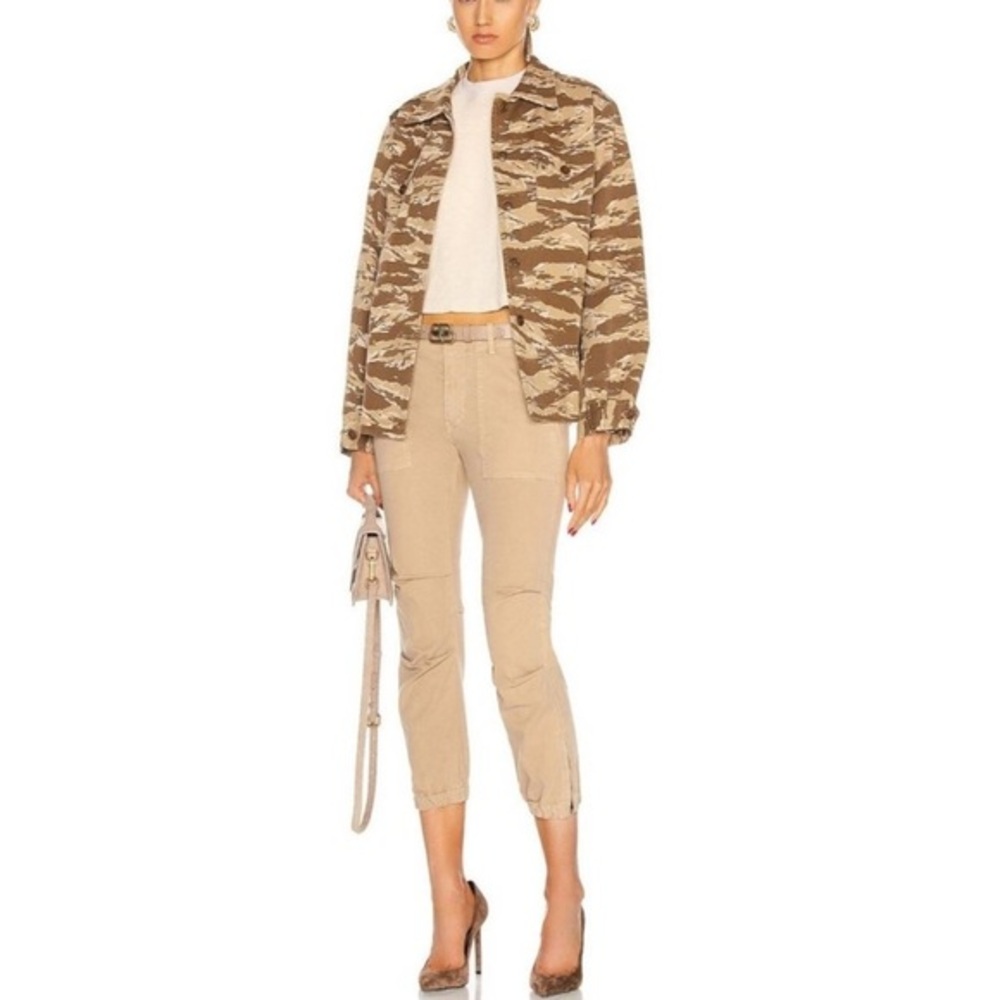 NILI LOTAN Tan Cropped Military Pants Size 4